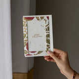 Photo Frame Block Printed Christmas Card
