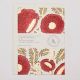 Hand Block Printed Greeting Card - Marigold Scarlet