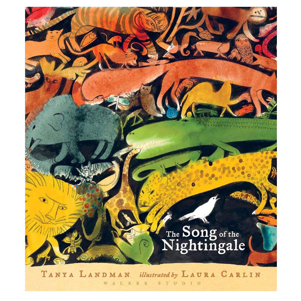 Book cover of 'The Song of the Nightingale' with colorful animal illustrations.