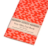 Very Slim List Book - Kelp Tangerine - Winter's Moon 
