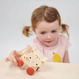 Kitten on Wheels Wooden Toy - Winter's Moon 