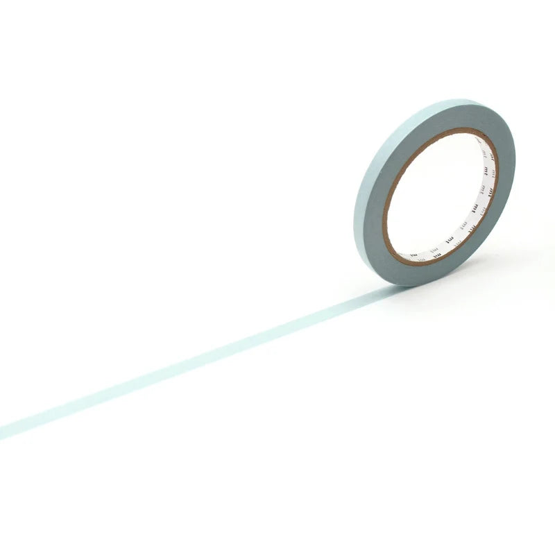 MT wrapping - large core washi tape in shade smoky mint on white background - winter's moon