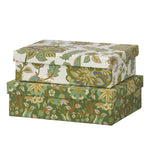 bungalow denmark - oblong tara fern box duo with green paisley print - winter's moon