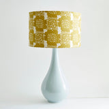 Large Grey Lamp & Curry 'Bloom' Shade - Winter's Moon 