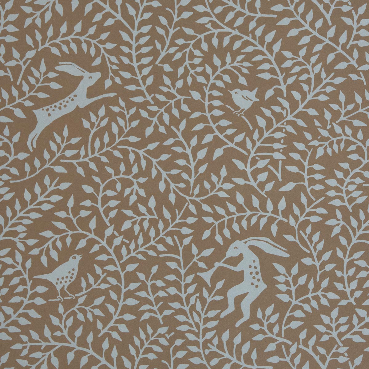 'Dancing Hare' Bronze Wrapping Paper