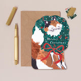 'Meowy Christmas' Greetings Card