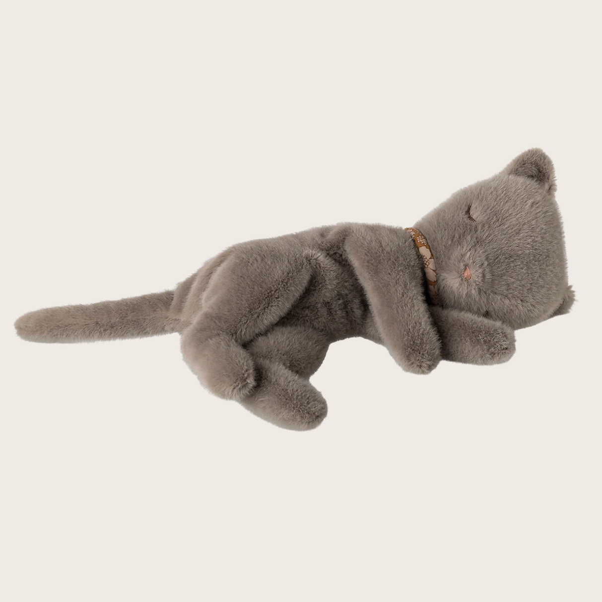 Maileg Small Sleeping Kitten Plush - Grey - Winter's Moon 