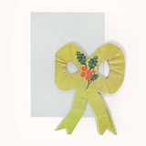Christmas Bow Concertina Greetings Card