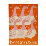 '6 Geese A-Laying' Pack of 10 Cards