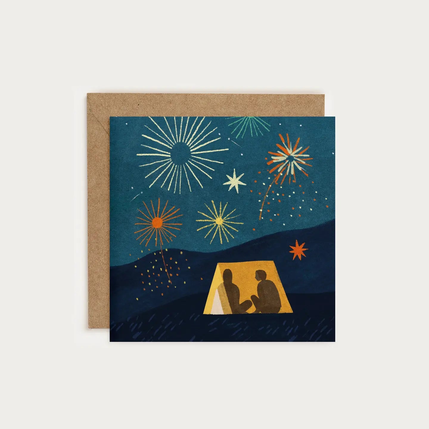 'Fireworks' Greetings Card - Winter's Moon 