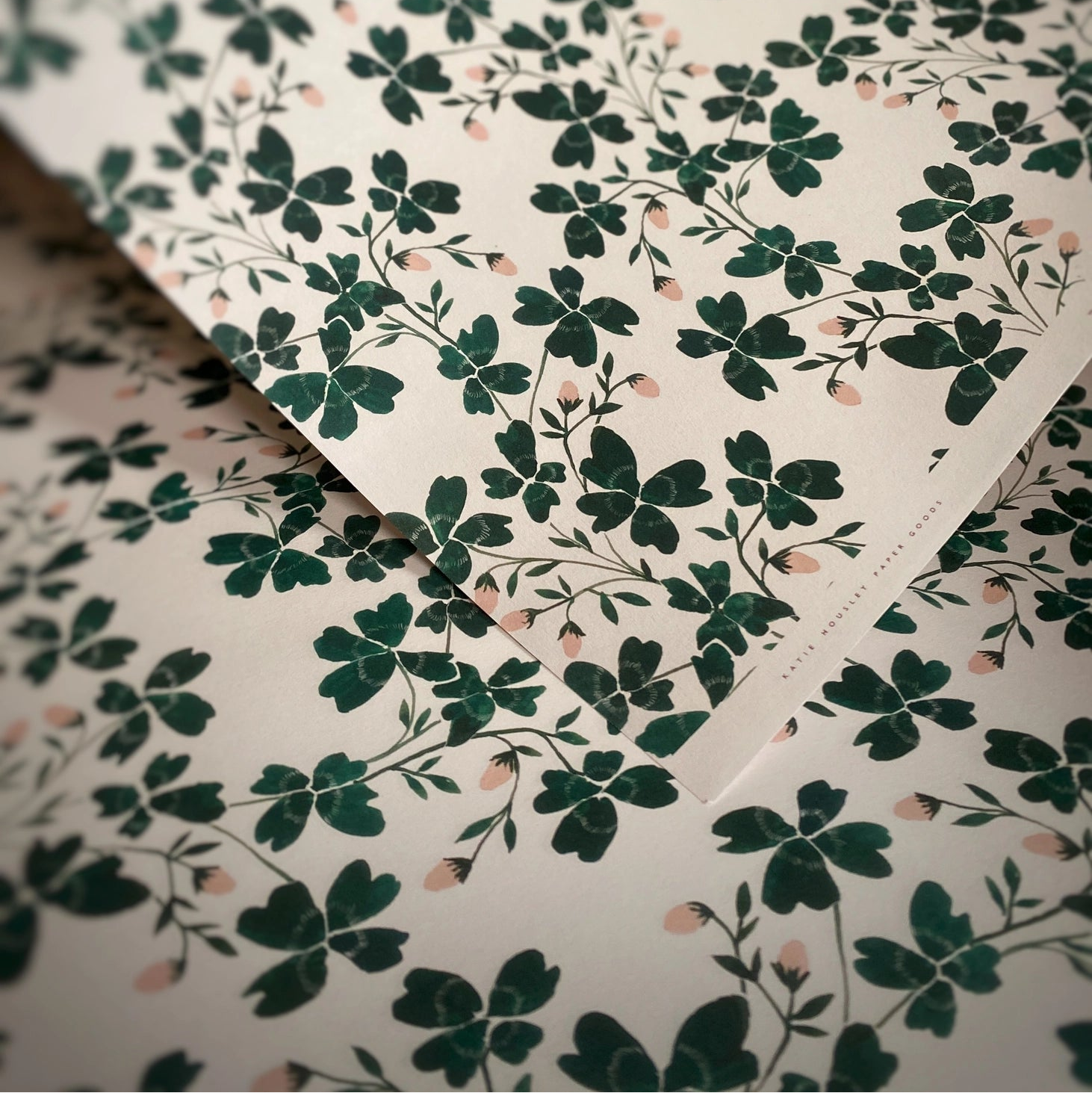 'Botanical' Wrapping Paper - Winter's Moon 
