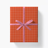 Graph Paper Wrapping Paper - Tomato