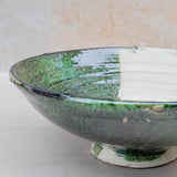 Handmade Moroccan Half Glazed Bowl