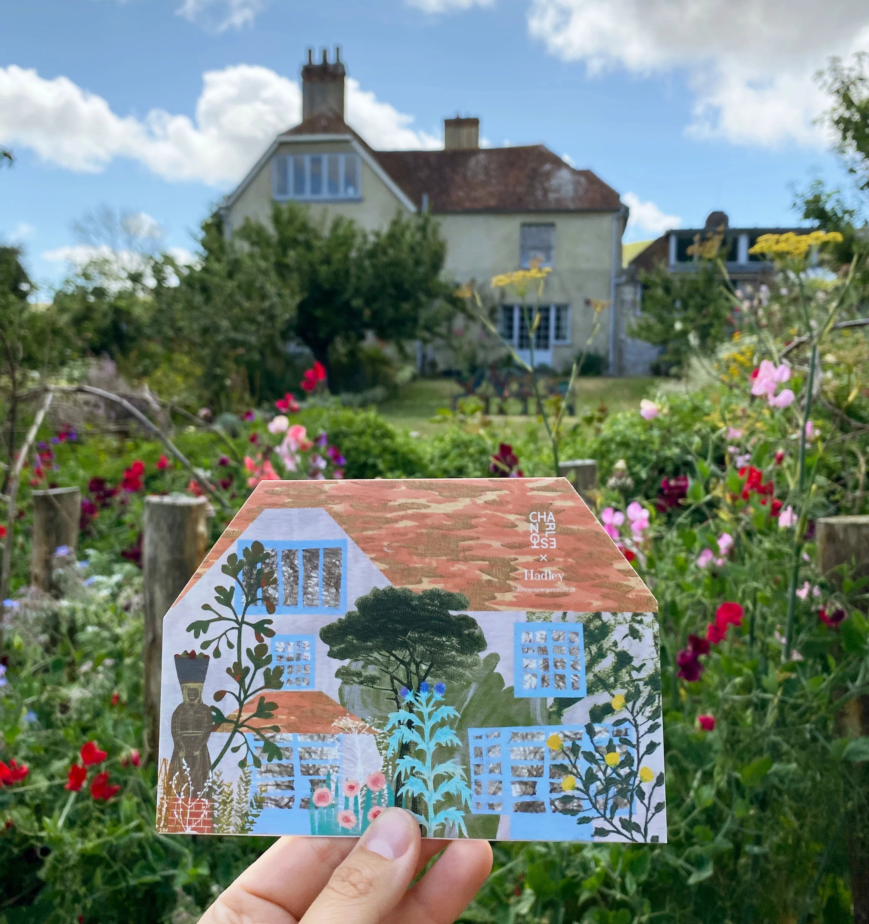 'Charleston Farmhouse' Greetings Card - Winter's Moon 