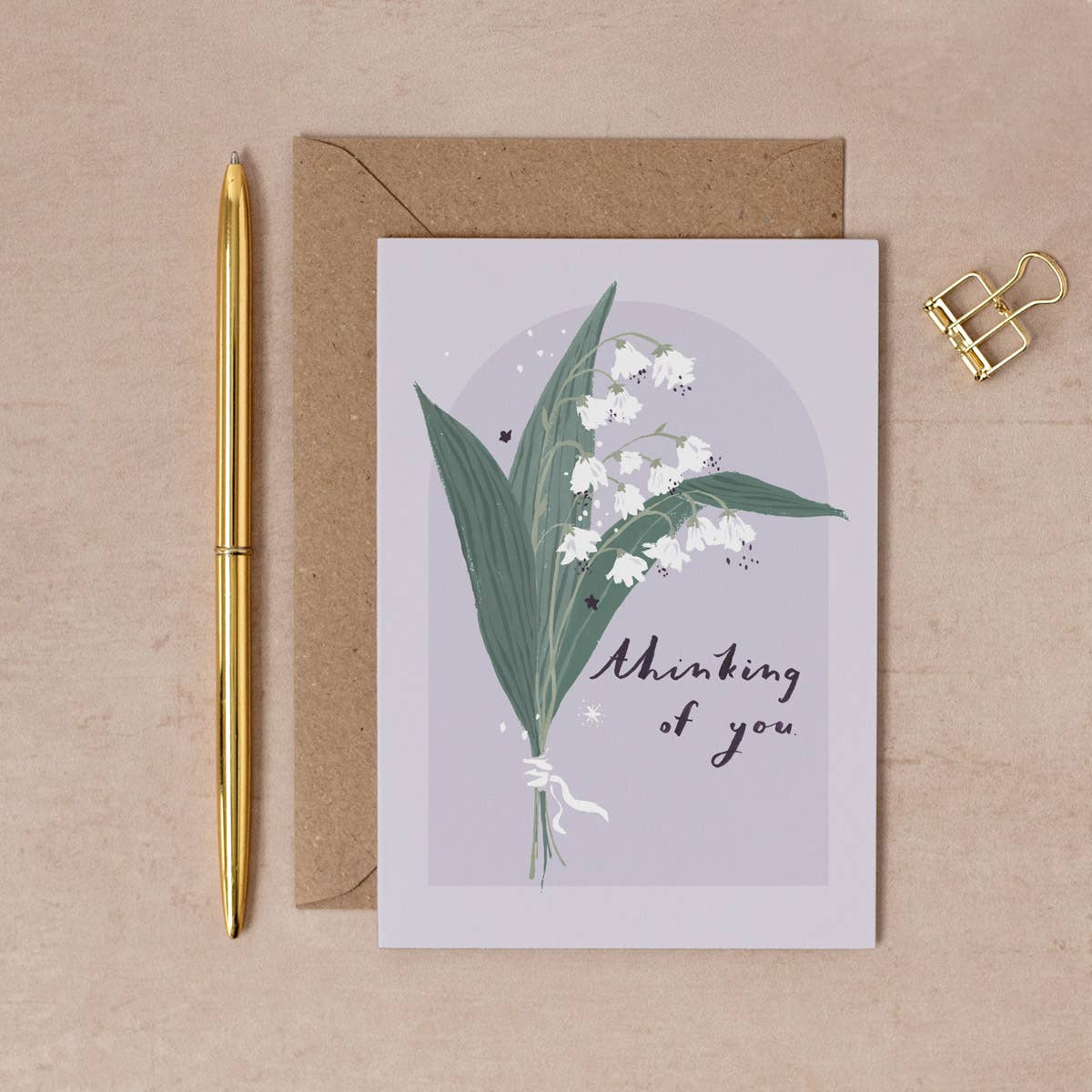 'Thinking of You Flowers' Greetings Card - Winter's Moon 