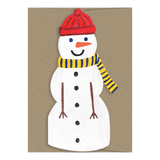 'Snowman' Die Cut Greetings Card