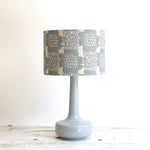 Grey Table Lamp & Pewter 'Bloom' Shade - Winter's Moon 