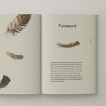 bookspeed - book of birds foreword spread on white background - winter's moon