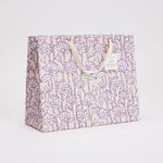 Block Printed Luxury Gift Bags - Large (Lavender) - Winter's Moon 