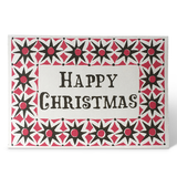 cambridge imprint - green Alhambra print card with 'merry christmas' motif - winter's moon