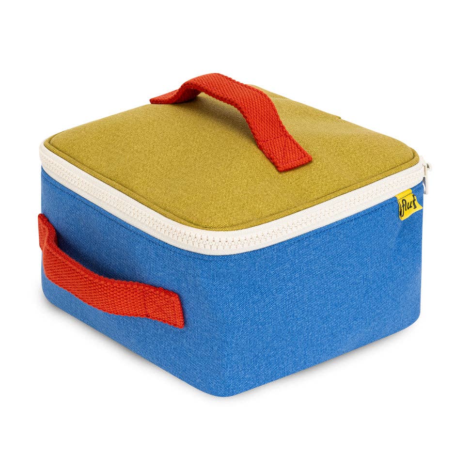 fluf - cobalt circus square lunch bag - winter's moon