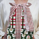 Block Printed Ribbon 3m - Red & Green Gingham