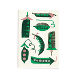 cait mceniff - peas in a pod card on white background - winter's moon