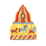 Carousel Shaped Greeting Card - Winter's Moon 