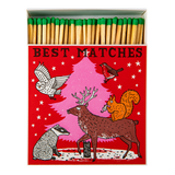 Letterpress Printed Luxury Matches - 'Woodland Christmas Tree'