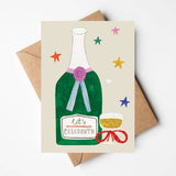 'Champagne Let's Celebrate' Greetings Card