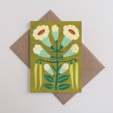 'Whimsical Flowers' Greetings Card