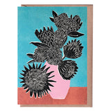 'Chrysanthemums' Greetings Card