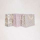 Block Printed Luxury Gift Bags - Large (Lavender) - Winter's Moon 