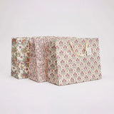 Block Printed Luxury Gift Bags - Large (Pink) - Winter's Moon 