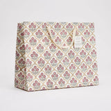 Block Printed Luxury Gift Bags - Large (Pink) - Winter's Moon 