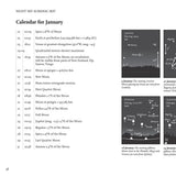 bookspeed - inner spread of the 2027 night sky almanac - winter's moon