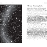 bookspeed - inner spread of the 2027 night sky almanac about the february sky - winter's moon