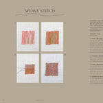 bookspeed - threads embroidery book inner spread about weave stitch - winter's moon