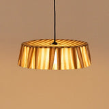 Cotton Pendant Lampshade - Brown Stripe