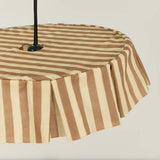 Cotton Pendant Lampshade - Brown Stripe