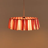 Cotton Pendant Lampshade - Red Stripe