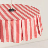 Cotton Pendant Lampshade - Red Stripe