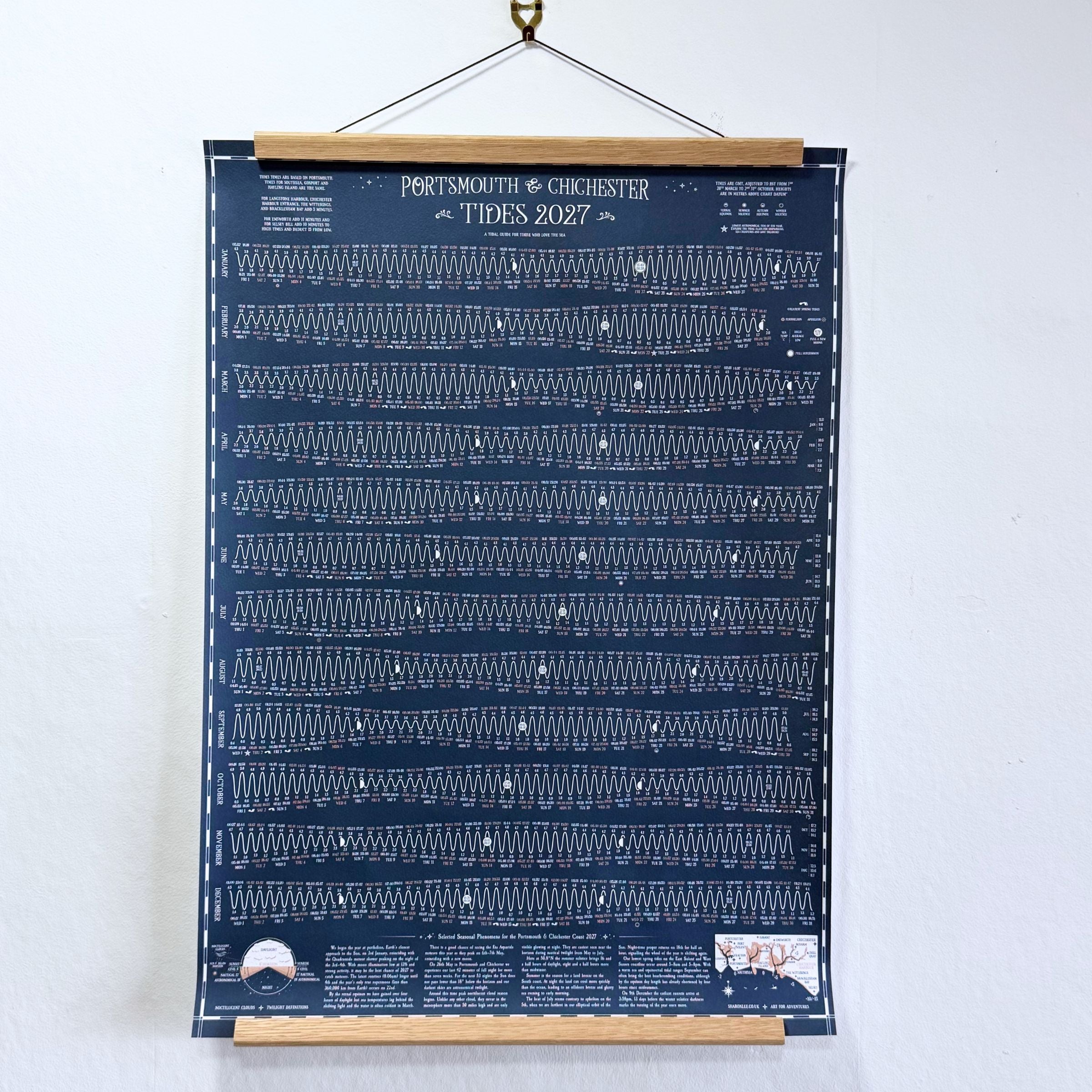 sharon lee - tide chart 2027 poster - winter's moon
