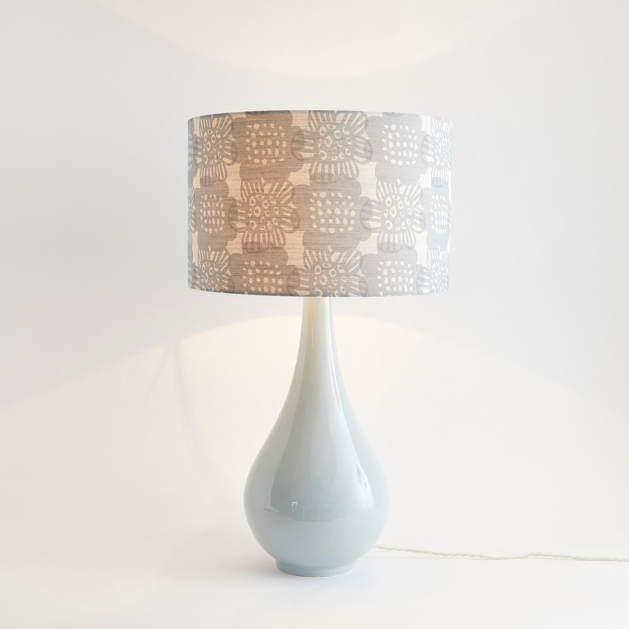 Large Ceramic Lamp Base, Grey - Winter's Moon 