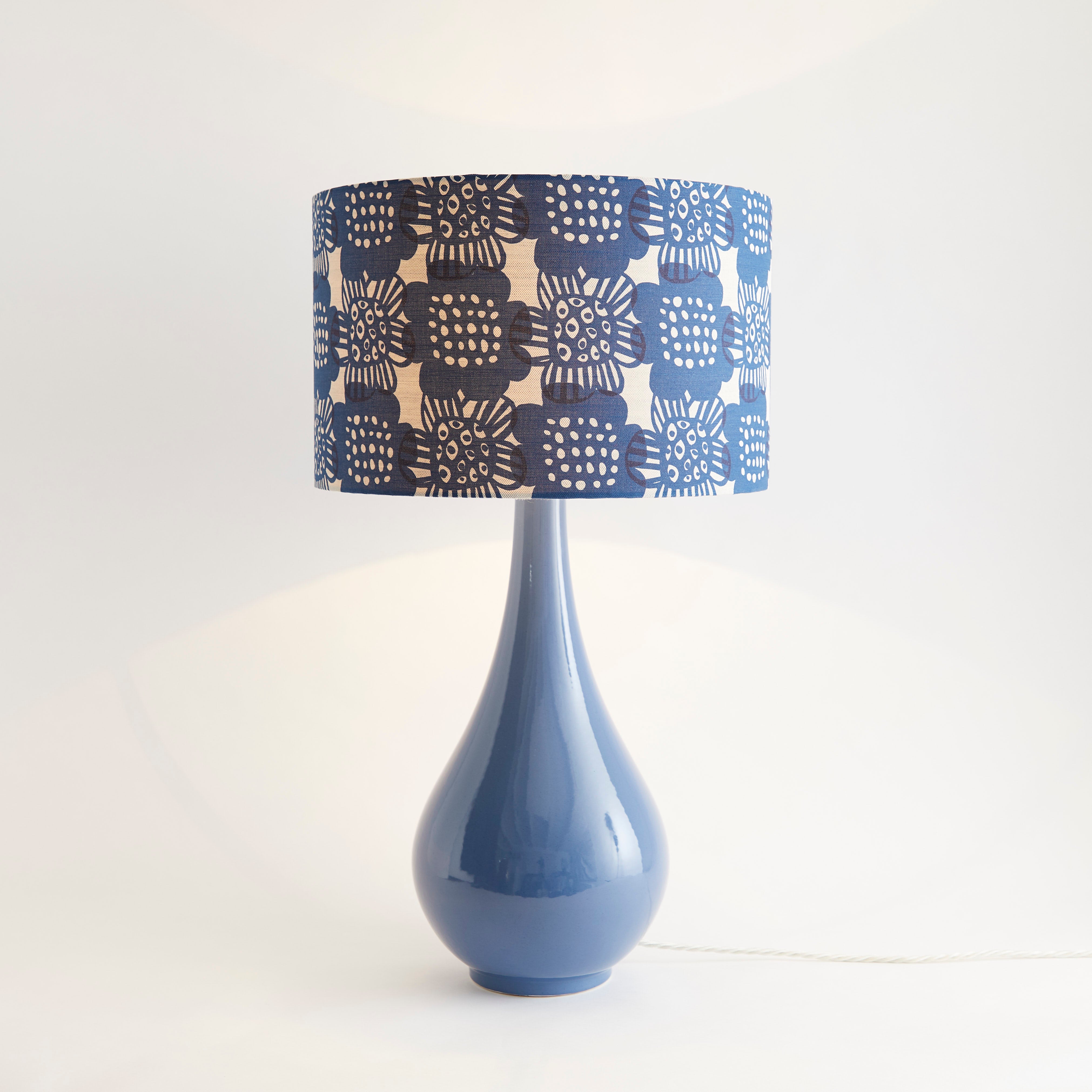Large Ceramic Lamp Base, Blue - Winter's Moon 