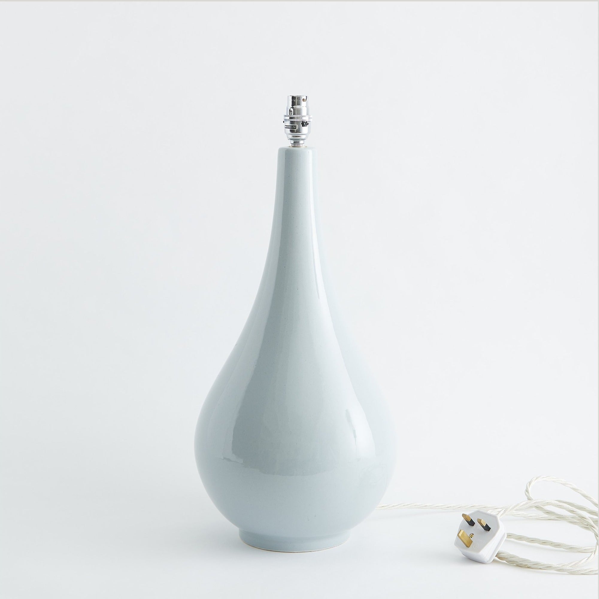 Large Ceramic Lamp Base, Grey - Winter's Moon 