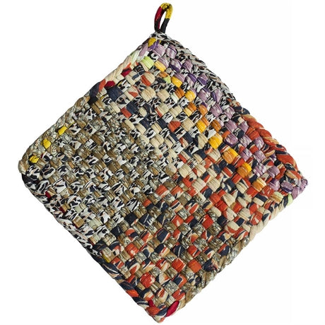 Recycled Fabric Pot Holder - Winter's Moon 