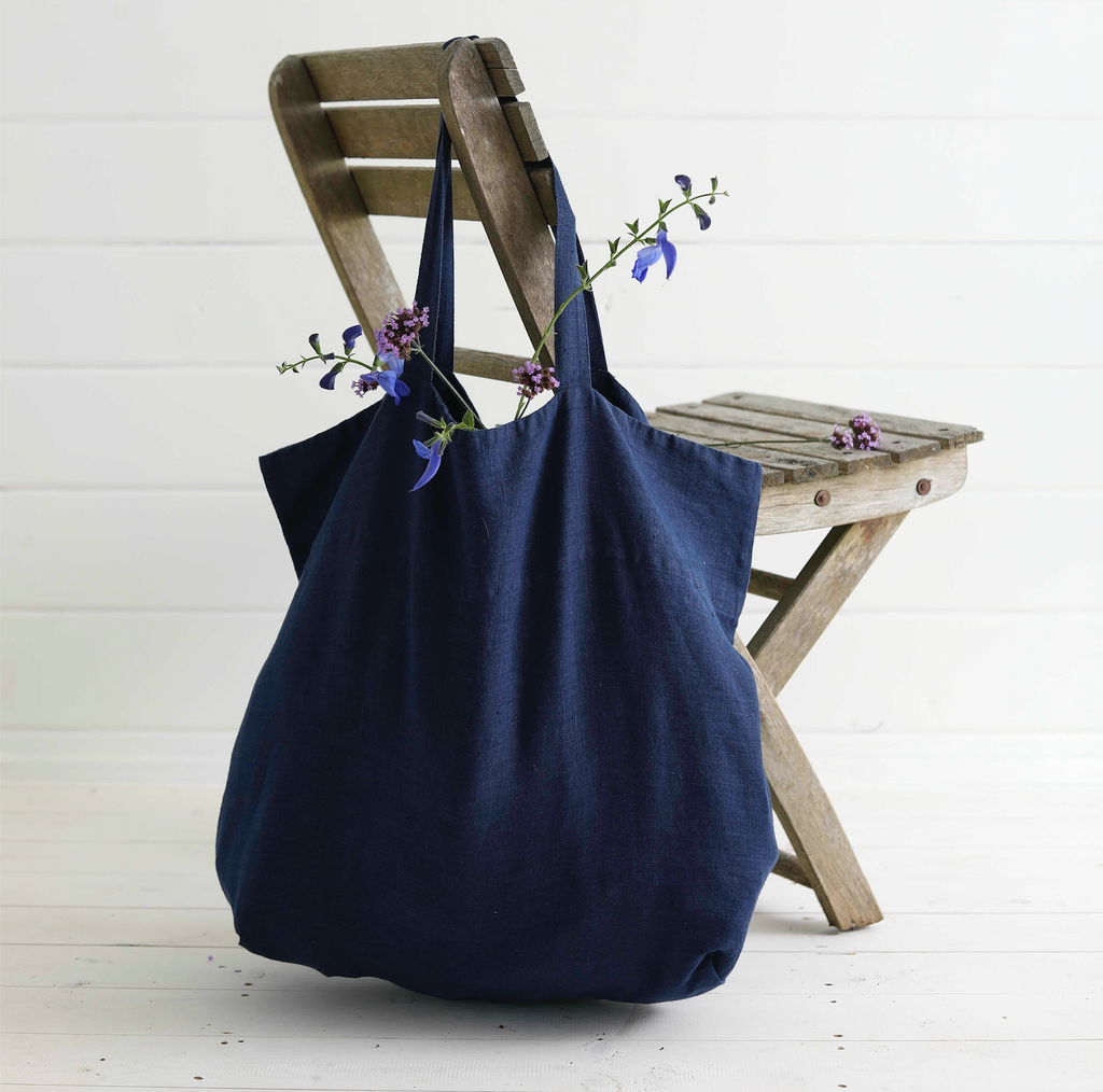 Handmade Linen Bag - Winter's Moon 