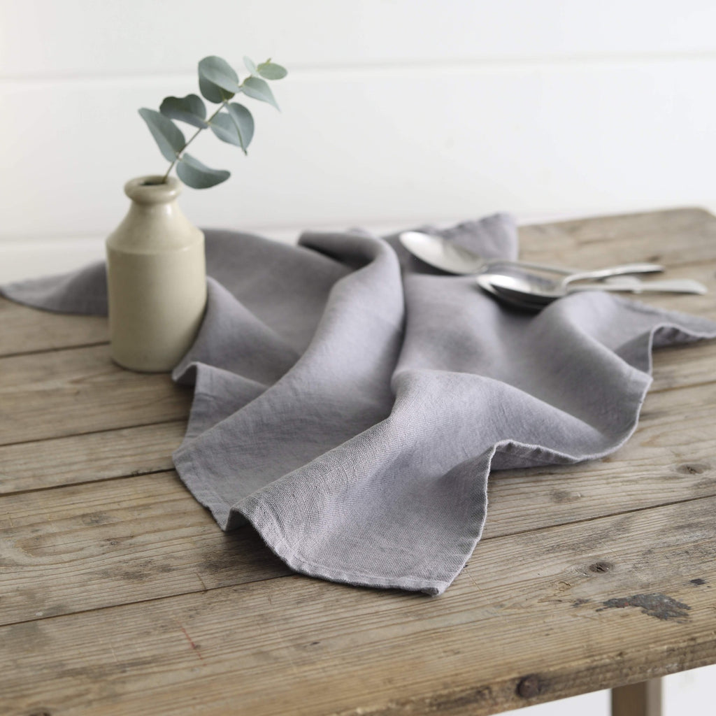 Handmade Linen Teatowel - Winter's Moon 