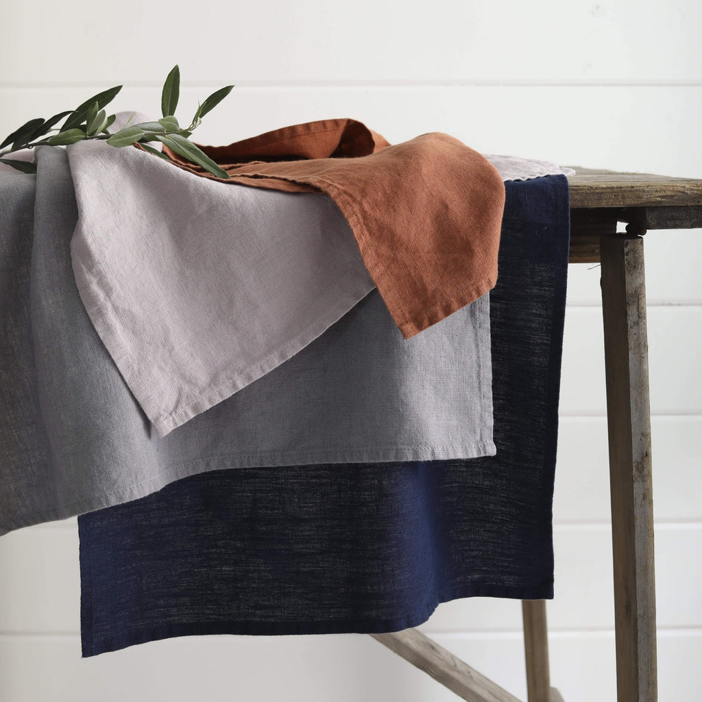 Handmade Linen Teatowel - Winter's Moon 